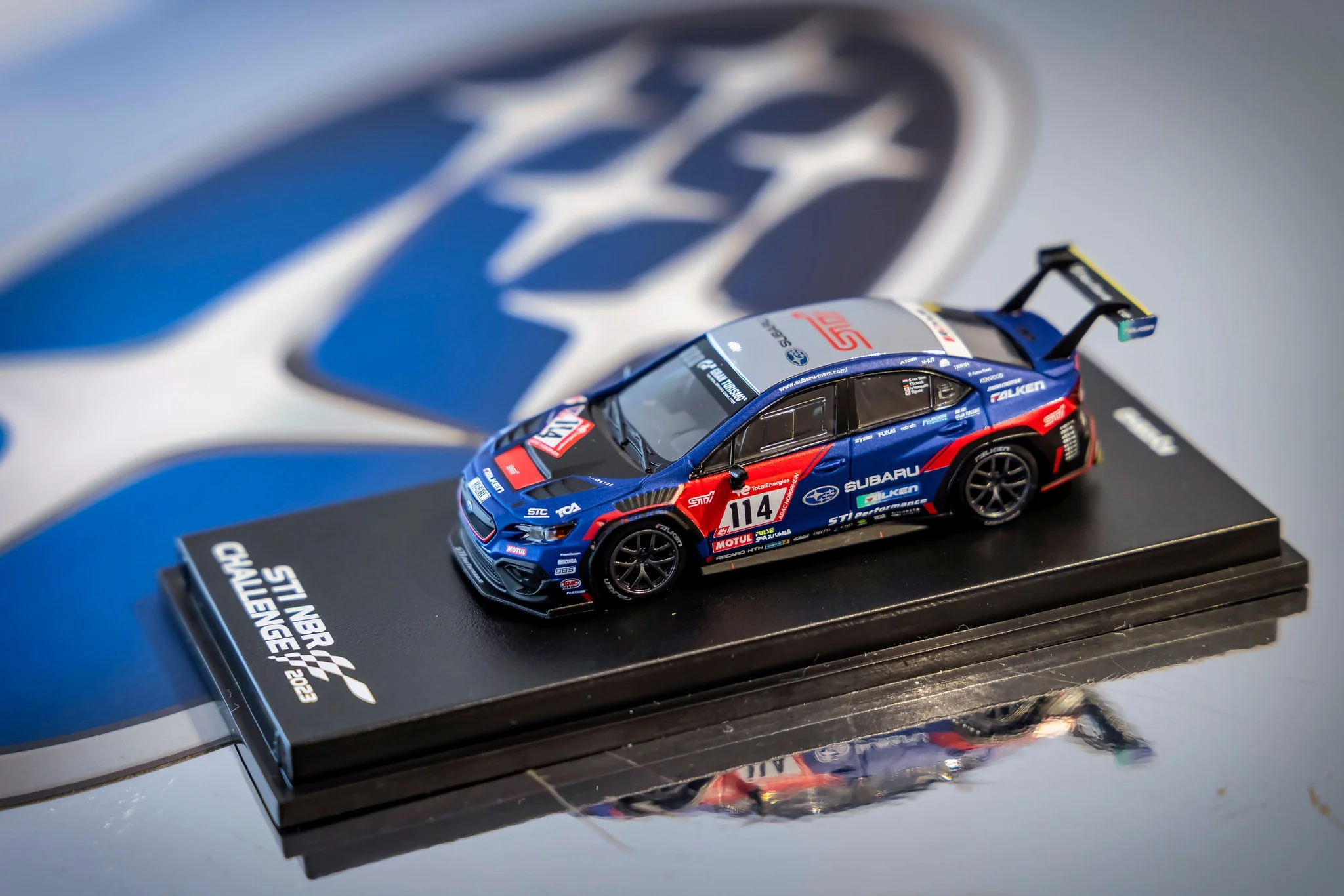 KYOSHO MINICAR BOOK 1/64 SUBARU WRX NBR2023 with LED (Compatible with  MOTN LED BASE SYSTEM) 07129N23E - Image 2