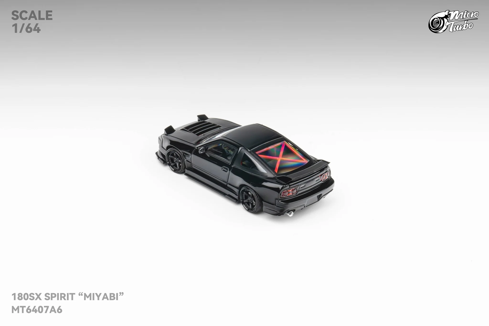 Micro Turbo 1/64 Custom 180SX MIYABI - Black MT6407A6 - Image 4