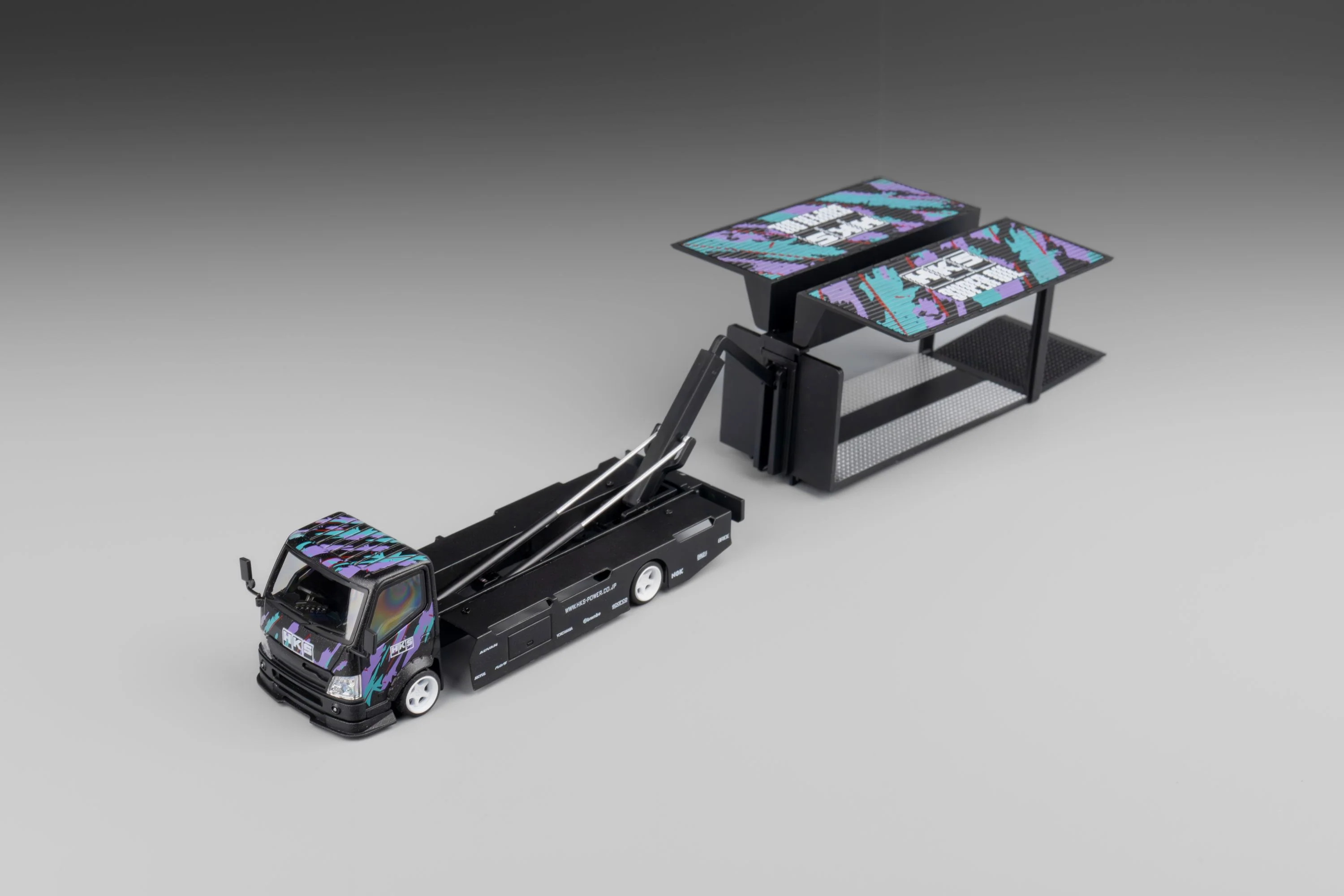 Micro Turbo 1/64 Custom Box Truck - HKS - Image 2
