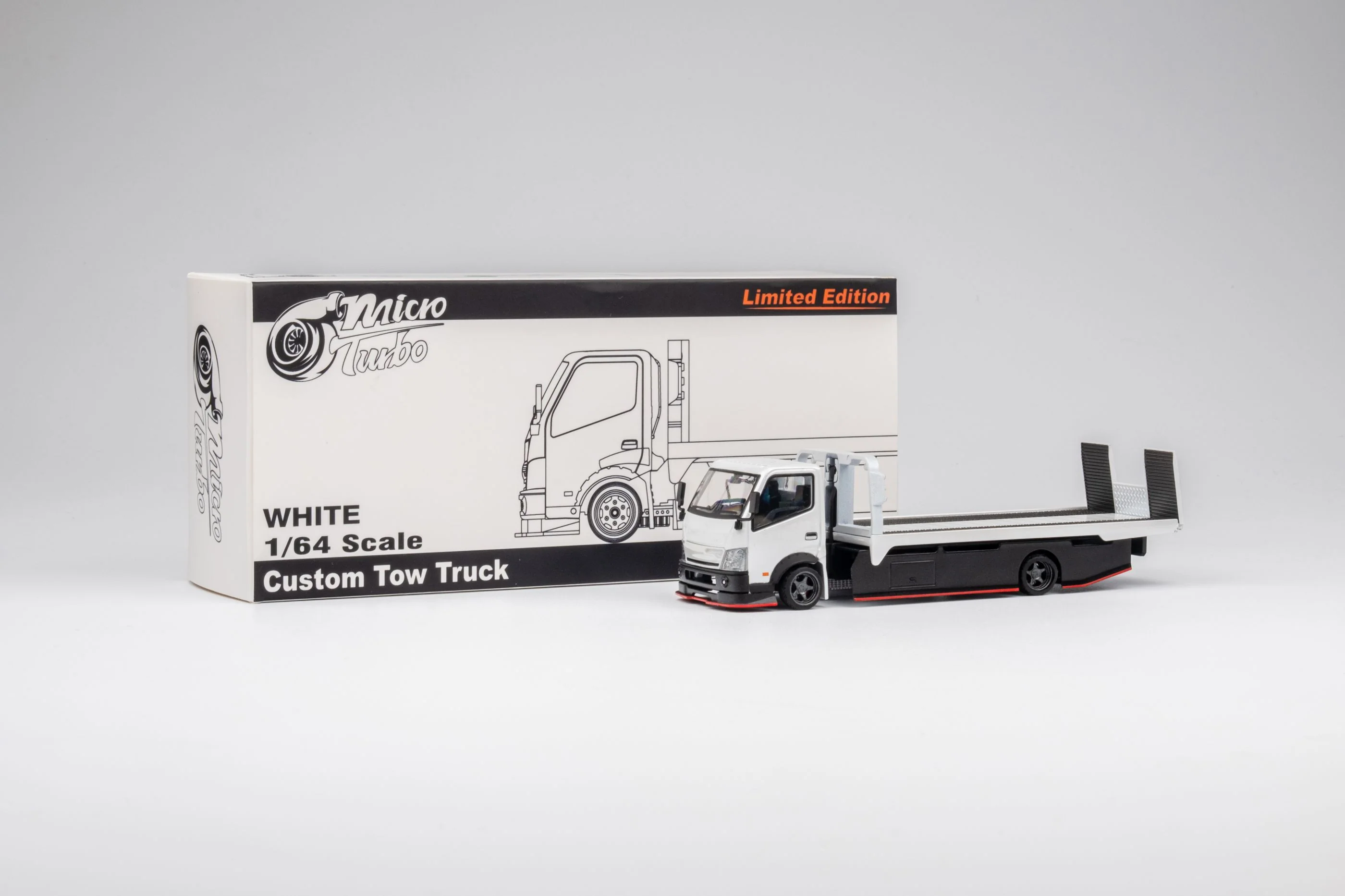Micro Turbo 1/64 Custom Flatbed - Metallic White - Image 3