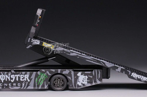 Micro Turbo 1/64 Custom Flatbed Tow Monster Energy MT64020 - Image 2