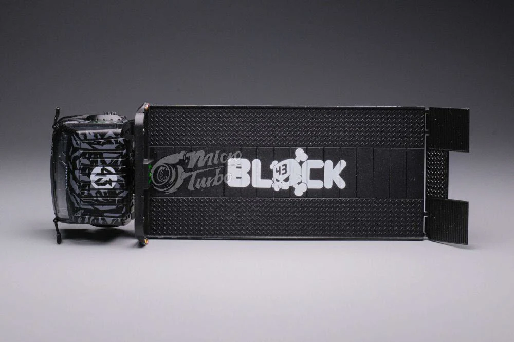 Micro Turbo 1/64 Custom Flatbed Tow Monster Energy MT64020 - Image 3