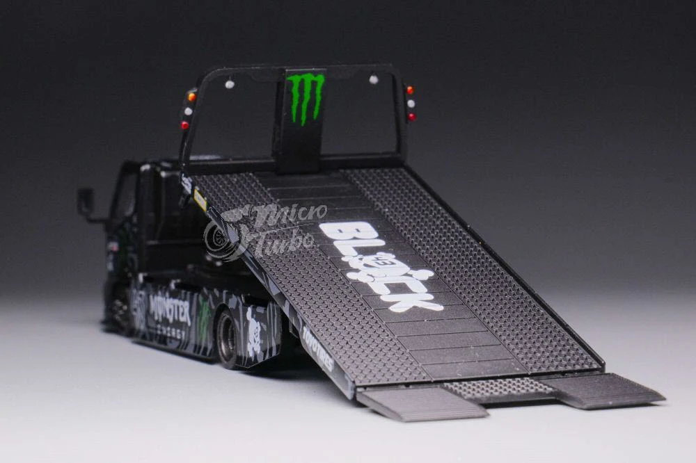 Micro Turbo 1/64 Custom Flatbed Tow Monster Energy MT64020 - Image 8