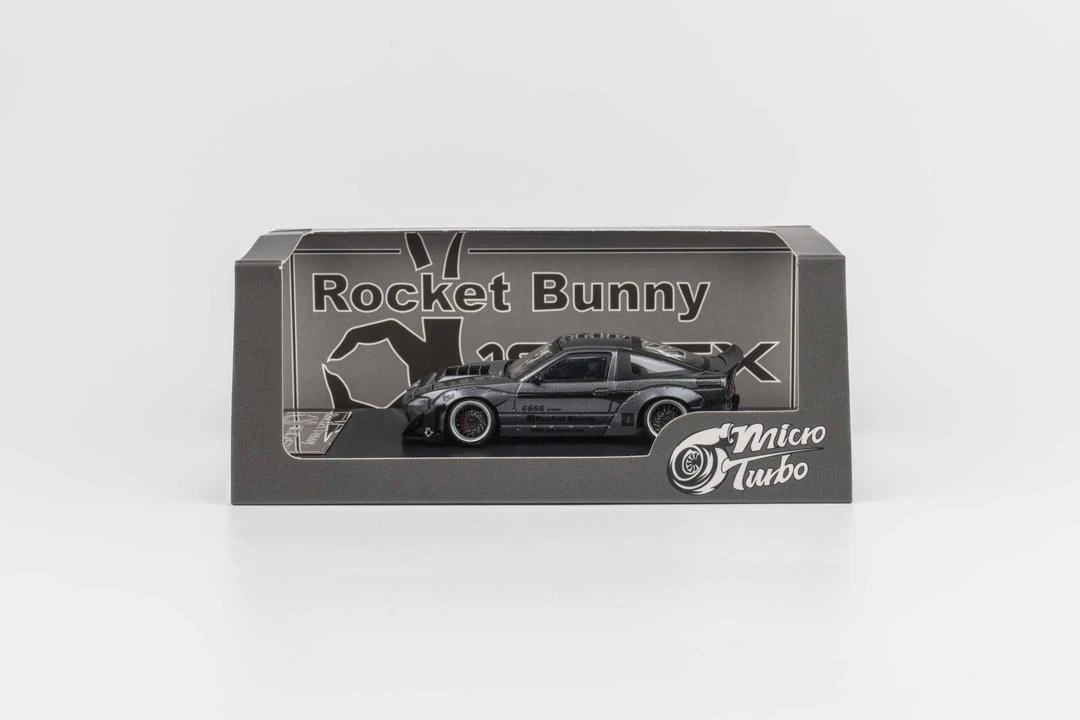 Micro Turbo 1/64 Custom Rocket Bunny 180SX - Matte Grey - Image 3