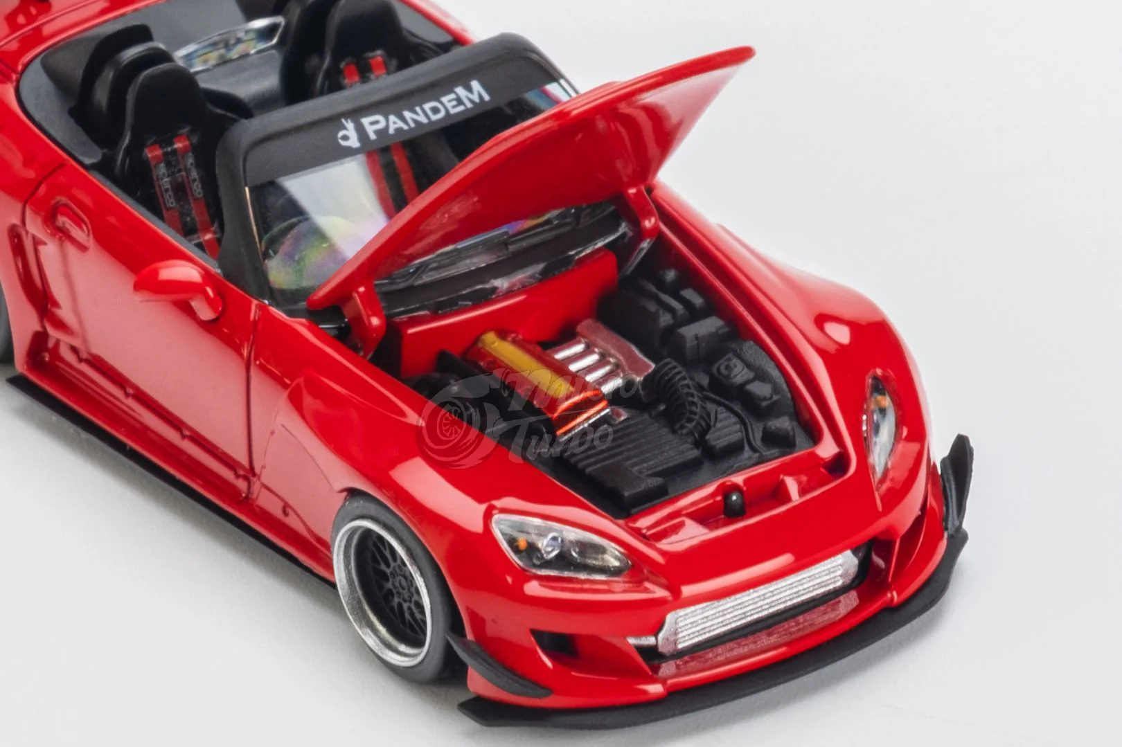 Micro Turbo 1/64 Custom S2000 PANDEM ROCKET BUNNY - RED - Image 2