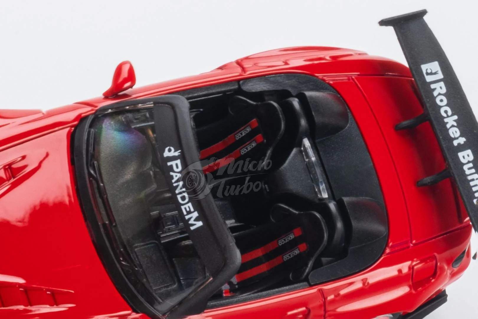 Micro Turbo 1/64 Custom S2000 PANDEM ROCKET BUNNY - RED - Image 4