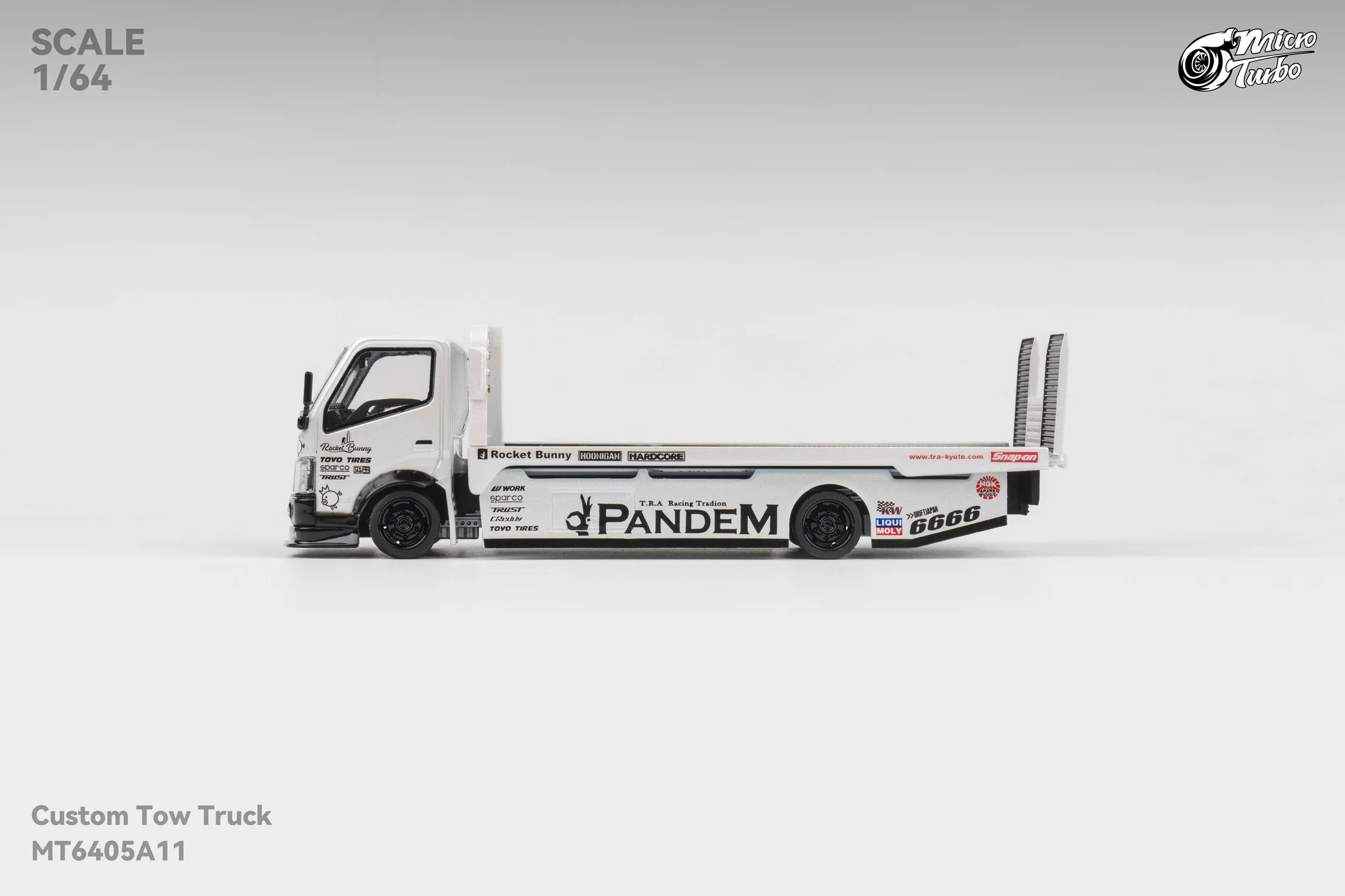 Micro Turbo 1/64 Custom Tow Truck Rocket Bunny - White MT6405A11 - Image 3