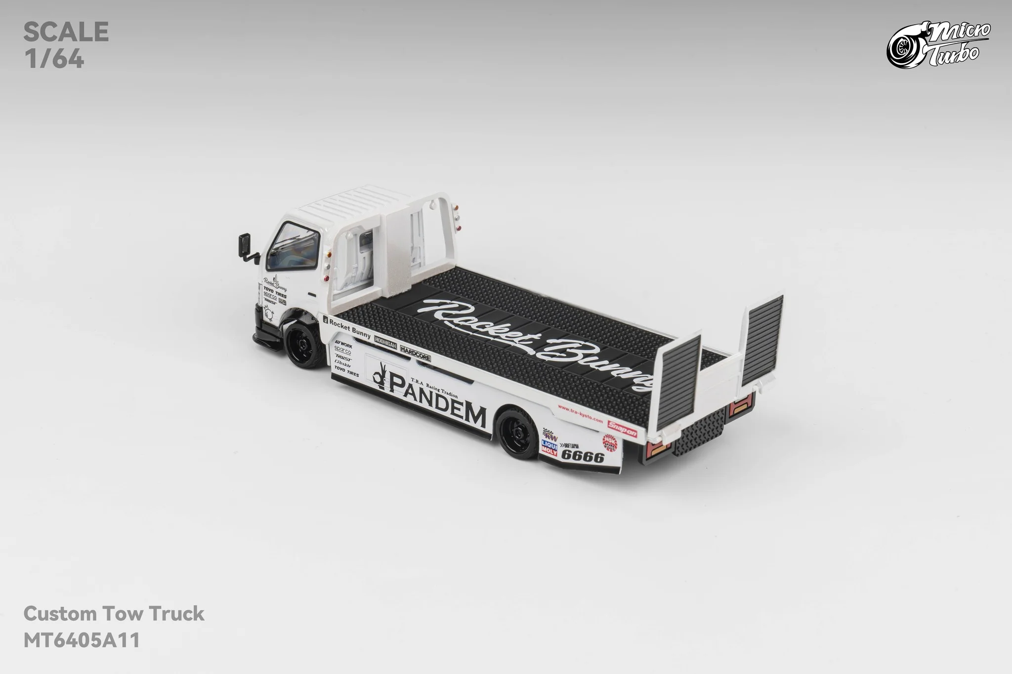Micro Turbo 1/64 Custom Tow Truck Rocket Bunny - White MT6405A11 - Image 4