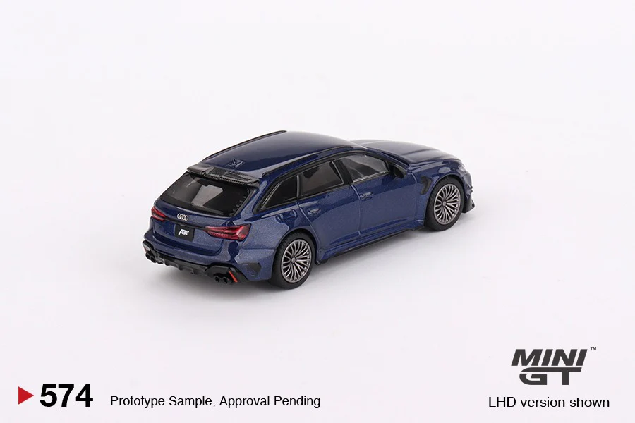 MINI GT 1/64 ABT Audi RS6-R Navarra Blue Metallic LHD MGT00574-L - Image 3