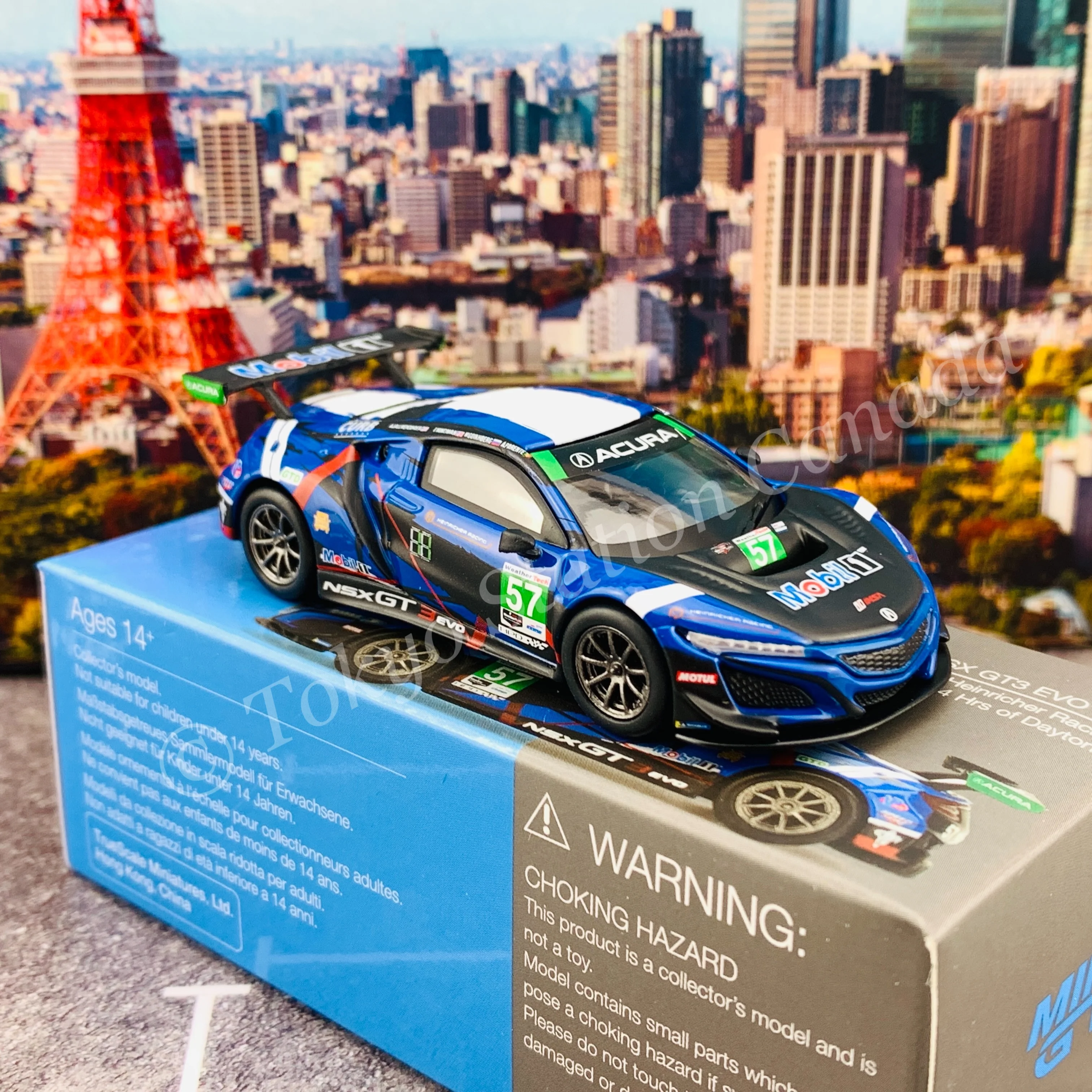 MINI GT 1/64 Acura NSX GT3 EVO #57 Heinricher Racing 2020 IMSA 24 Hrs of Daytona LHD MGT00248-L - Image 4
