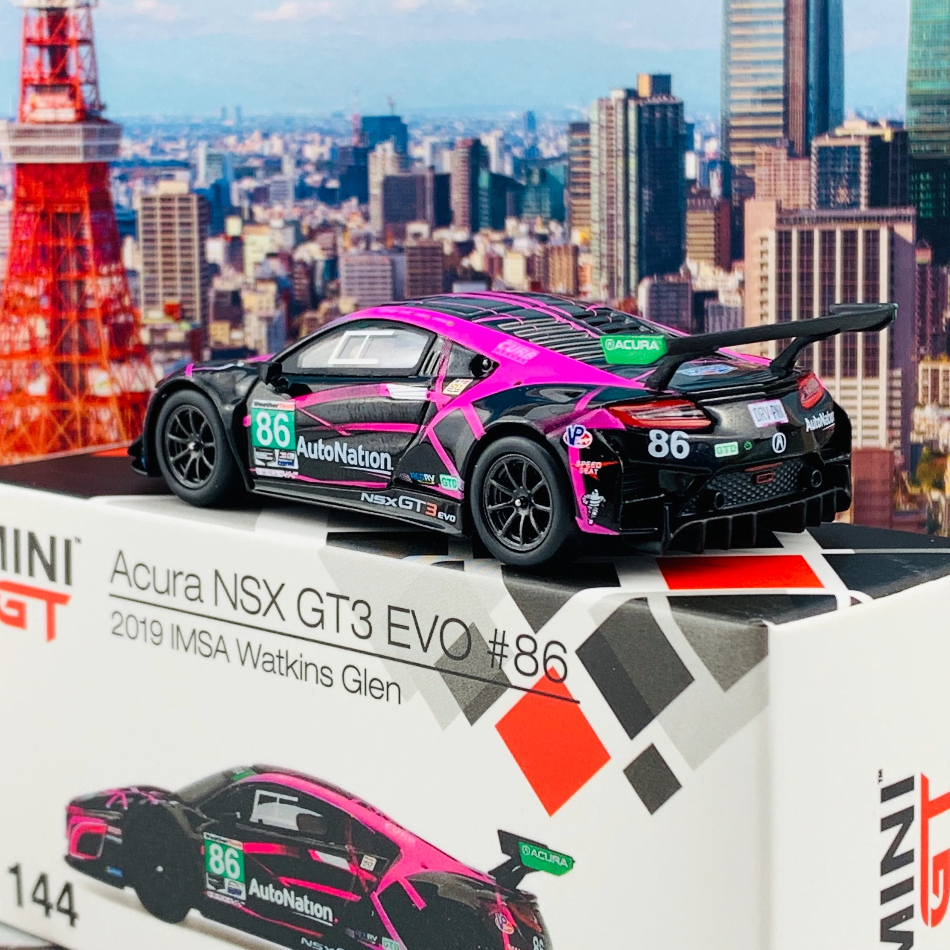 MINI GT 1/64 Acura NSX GT3 EVO #86 2019 IMSA Watkins Glen Class Winner LHD MGT00144-L - Image 4