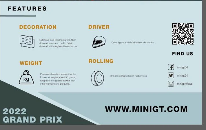 MINI GT 1/64 AlphaTauri AT03 #10 Pierre Gasly 2022 F1 MGT00539-L - Image 4
