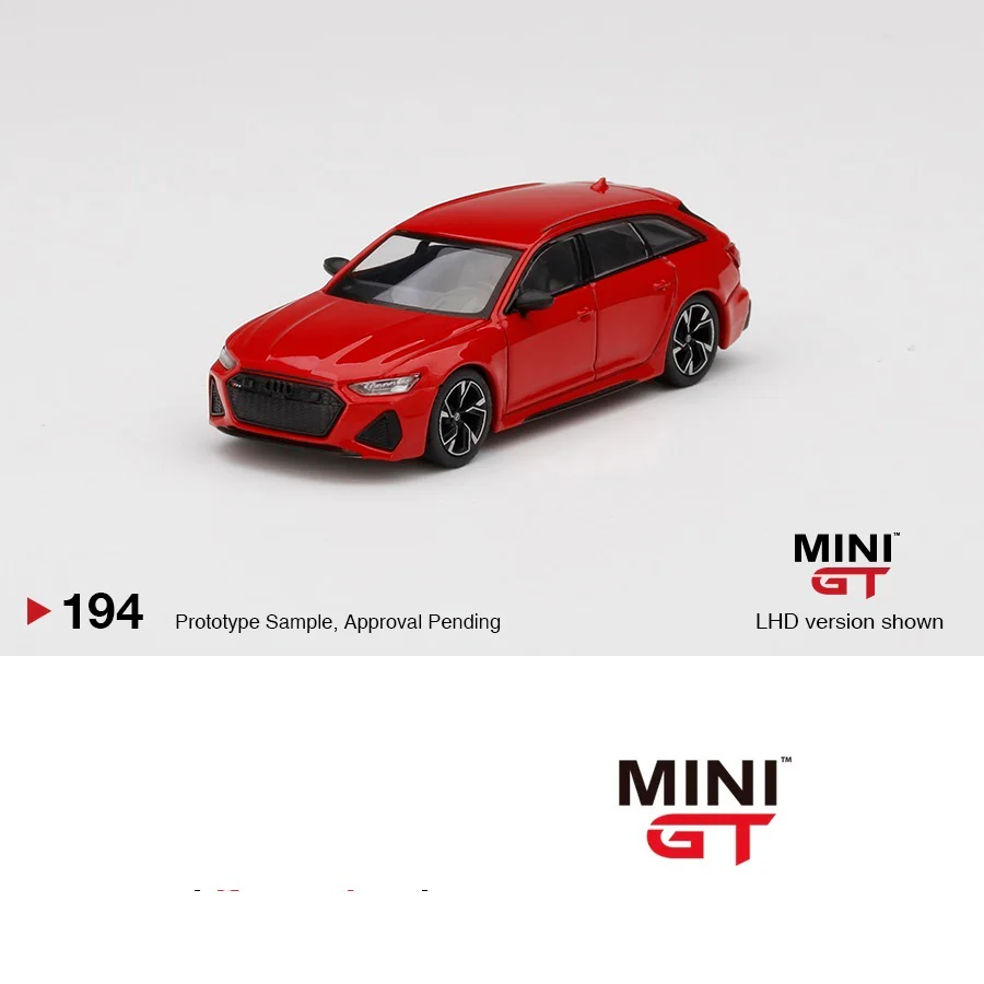 MINI GT 1/64 Audi RS6 Avant  Carbon Black Edition Tango Red LHD MGT00194-L - Image 2