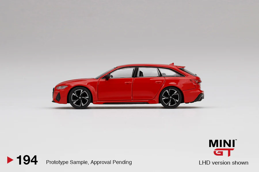 MINI GT 1/64 Audi RS6 Avant  Carbon Black Edition Tango Red LHD MGT00194-L - Image 4