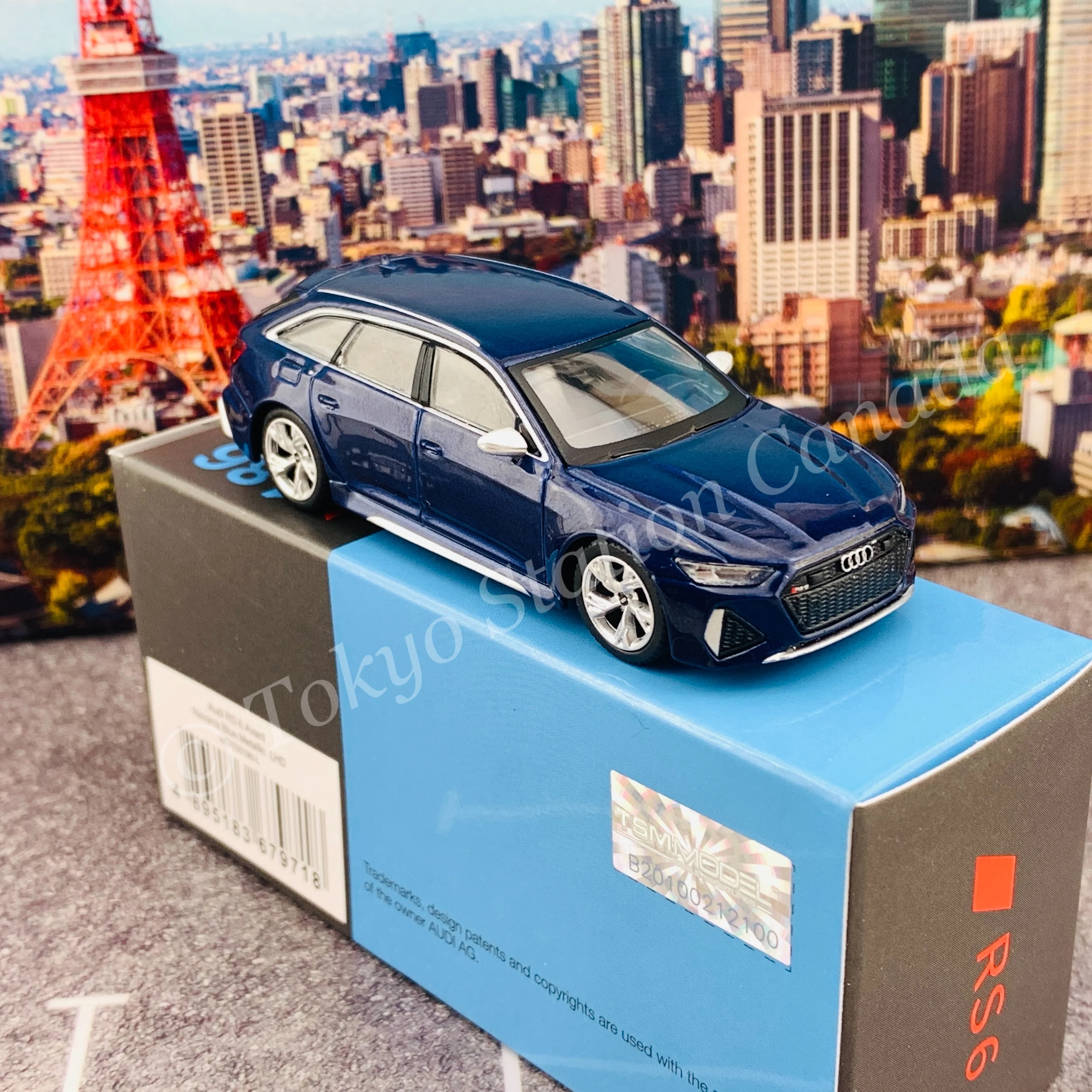 MINI GT 1/64 Audi RS6 Avant Navarra Blue Metallic LHD MGT00186-L - Image 4