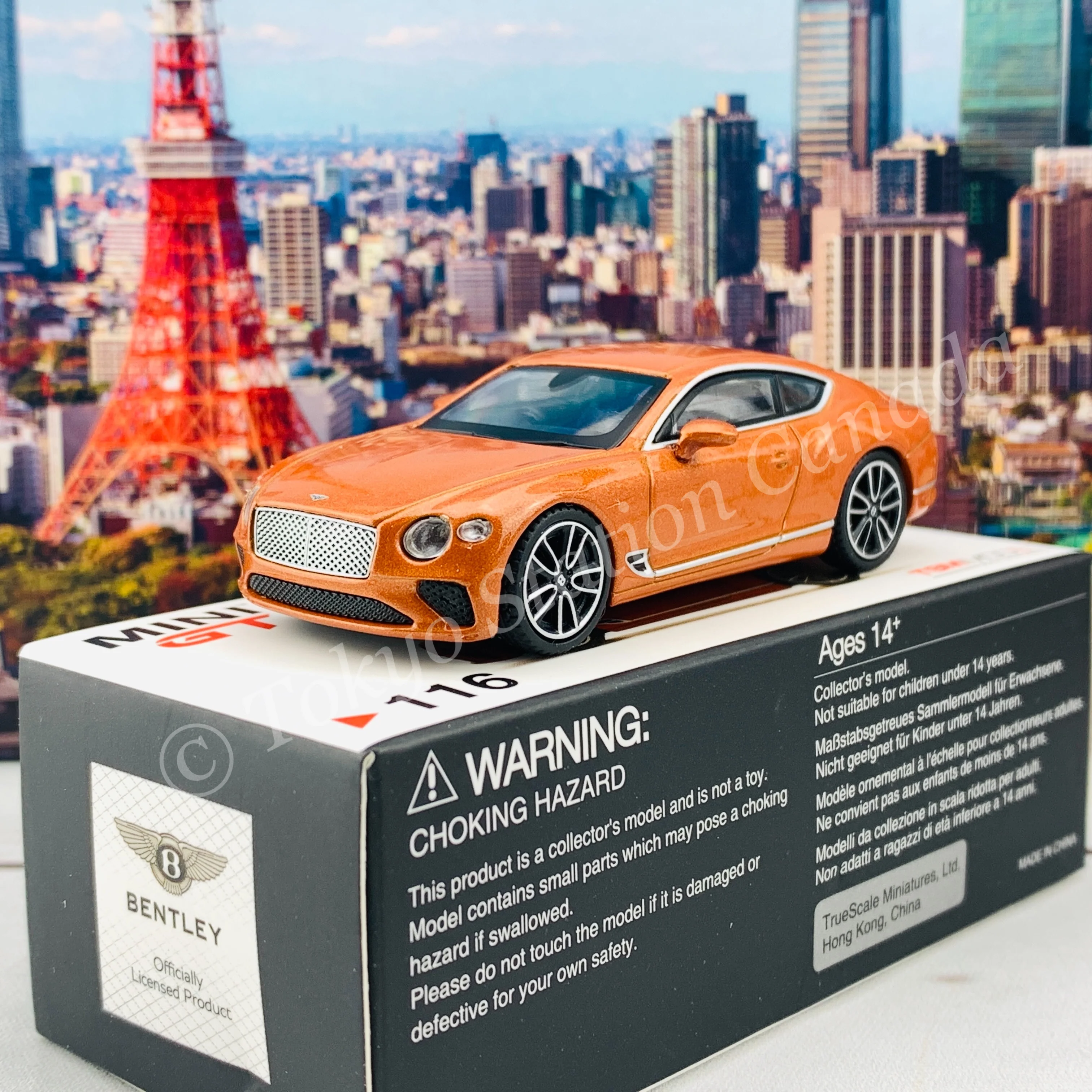MINI GT 1/64 Bentley Continental GT Orange Flame MGT00116-R - Image 2