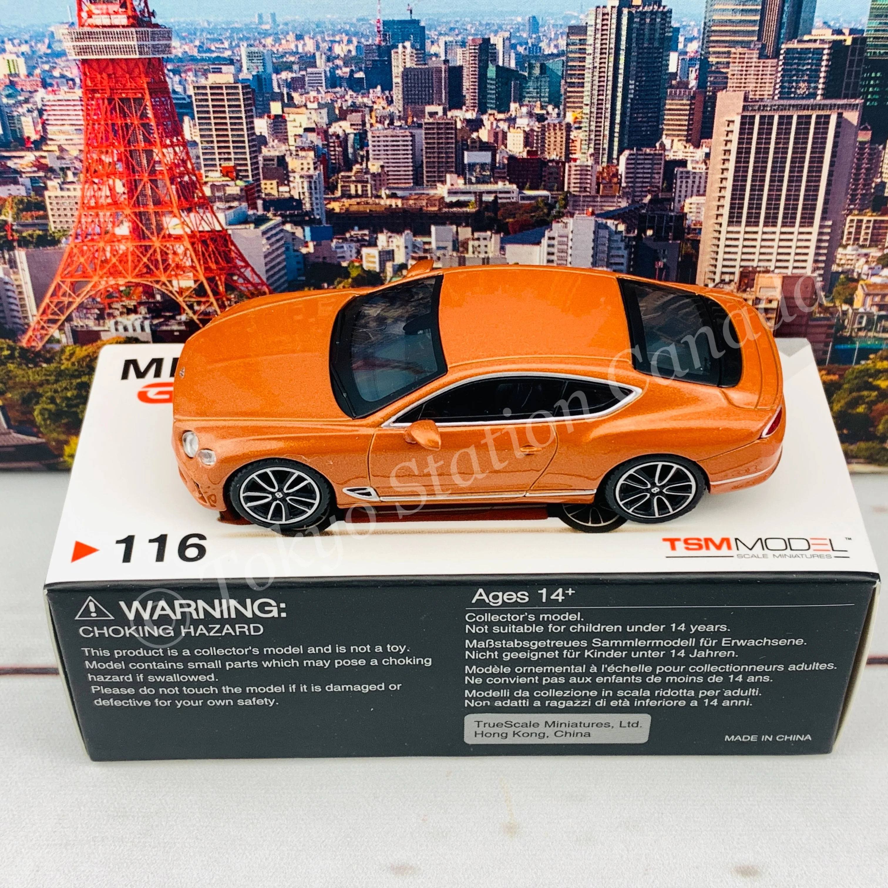 MINI GT 1/64 Bentley Continental GT Orange Flame MGT00116-R - Image 4