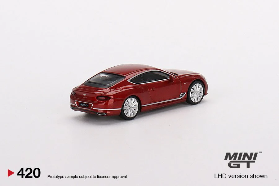MINI GT 1/64 Bentley Continental GT Speed 2022 Candy Red LHD MGT00420-L - Image 2