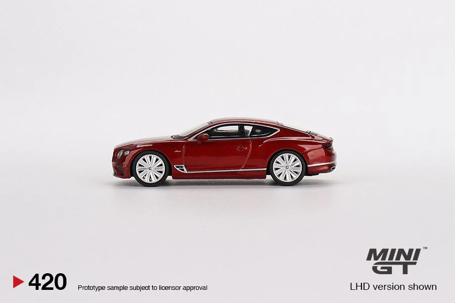 MINI GT 1/64 Bentley Continental GT Speed 2022 Candy Red LHD MGT00420-L - Image 3