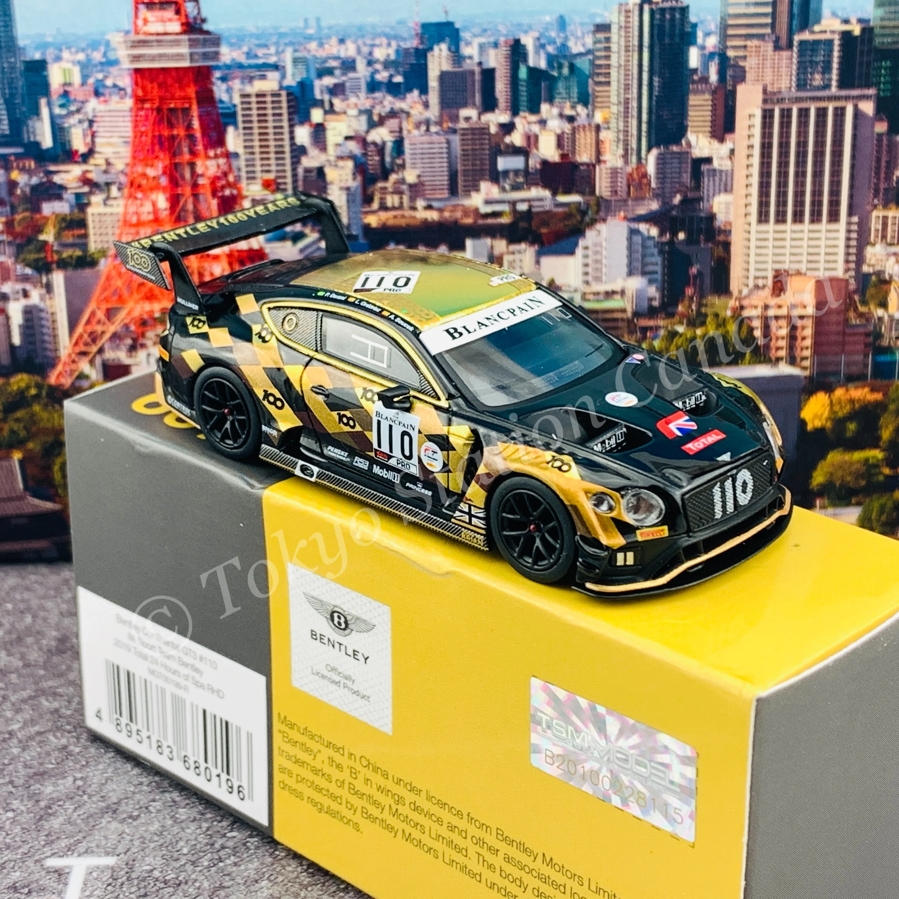 MINI GT 1/64 Bentley Continental GT3 #110  2019 Total 24 Hours of Spa M-Sport Team Bentley RHD MGT00199-R - Image 4