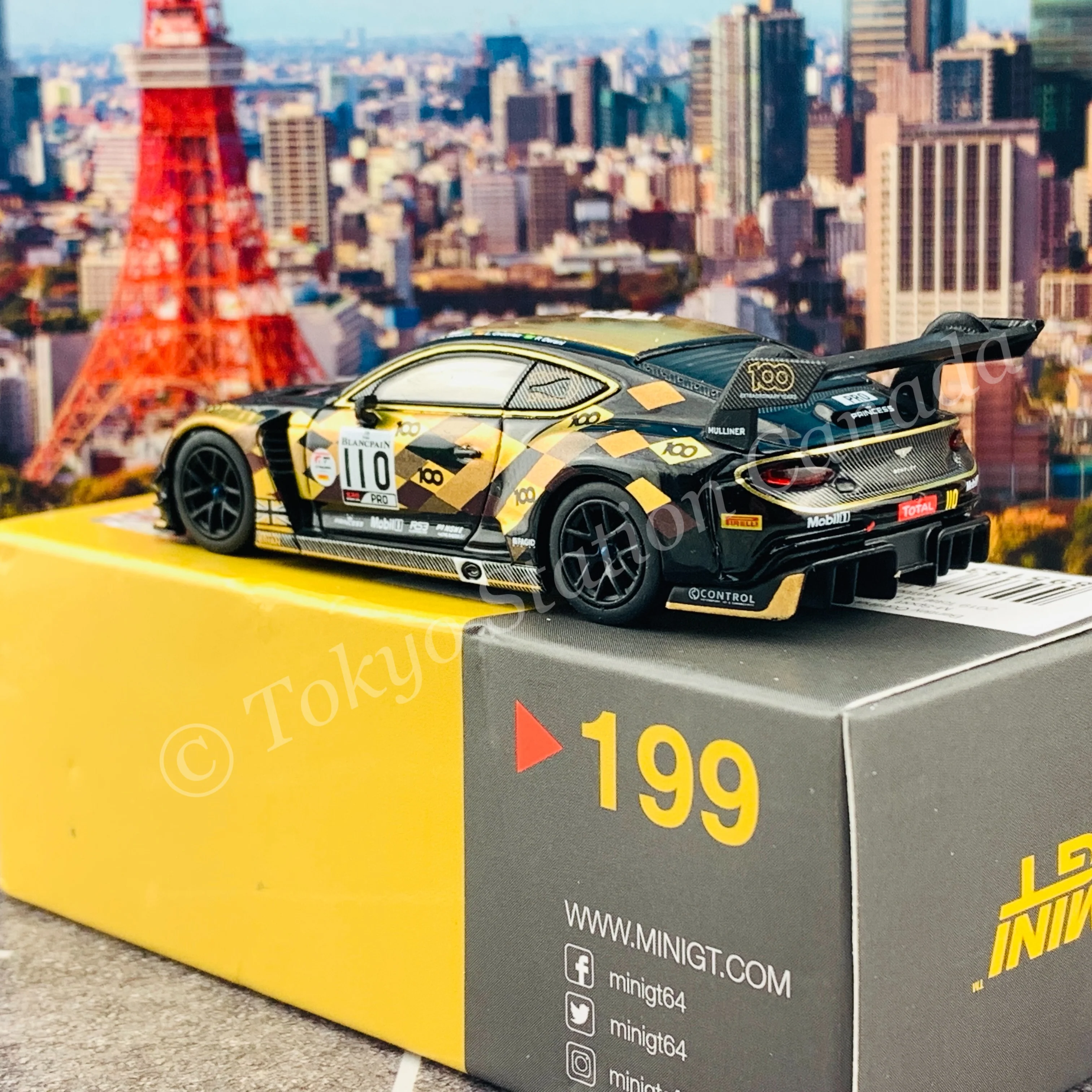 MINI GT 1/64 Bentley Continental GT3 #110  2019 Total 24 Hours of Spa M-Sport Team Bentley RHD MGT00199-R - Image 5