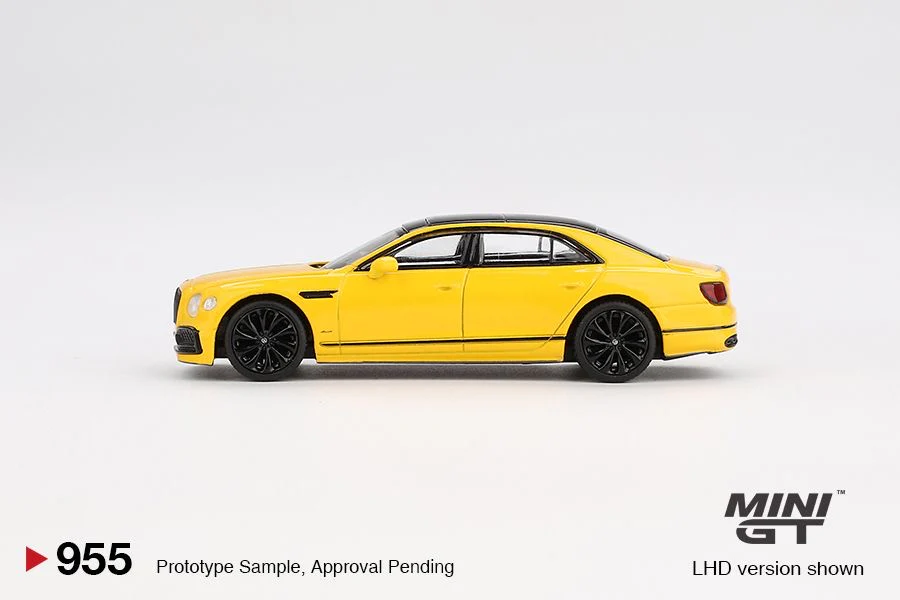 MINI GT 1/64 Bentley Flying Spur Monaco Yellow MGT00955-BL - Image 4