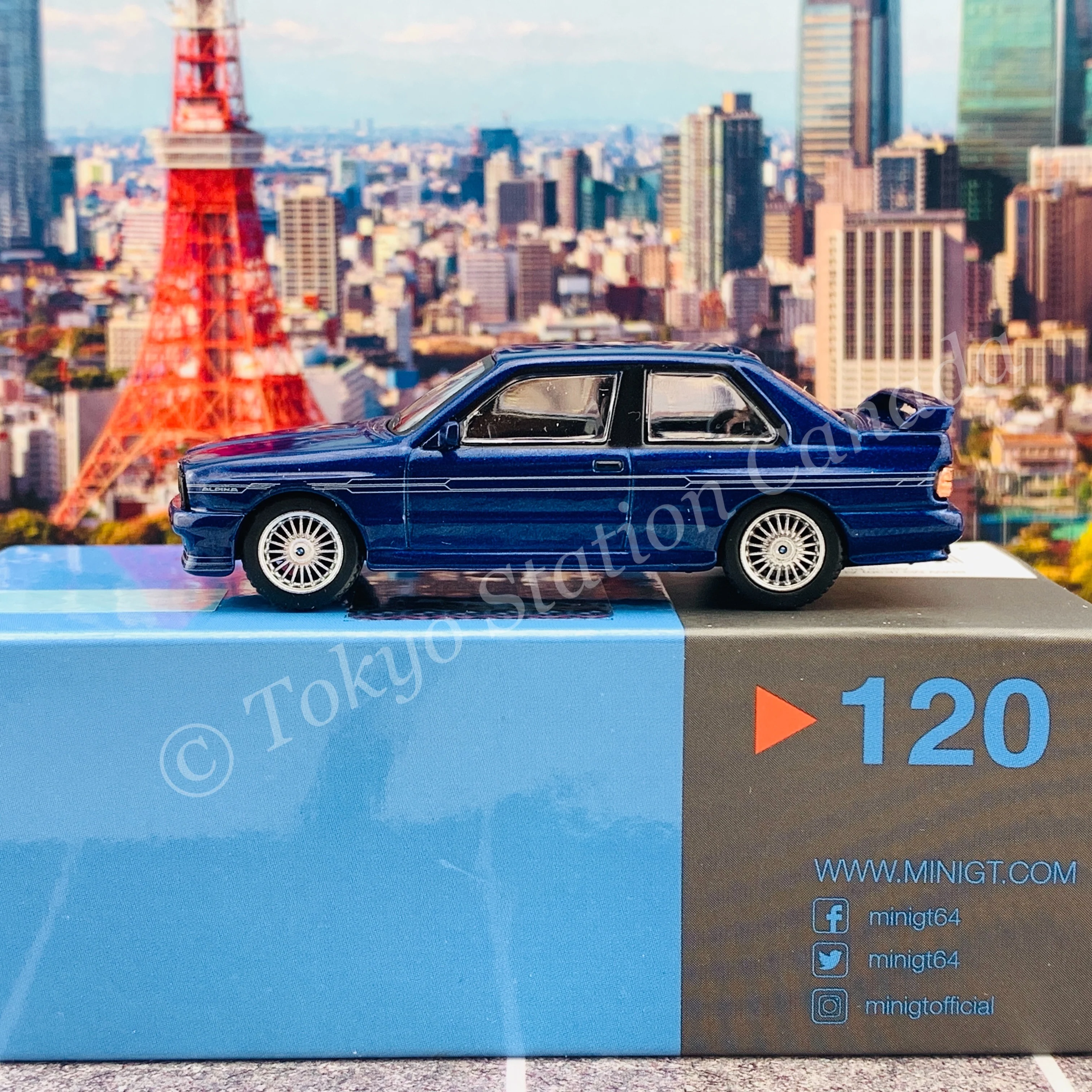 MINI GT 1/64 BMW M3 (E30) ALPINA B6 3.5S  Alpina Blue LHD MGT00120-L - Image 2