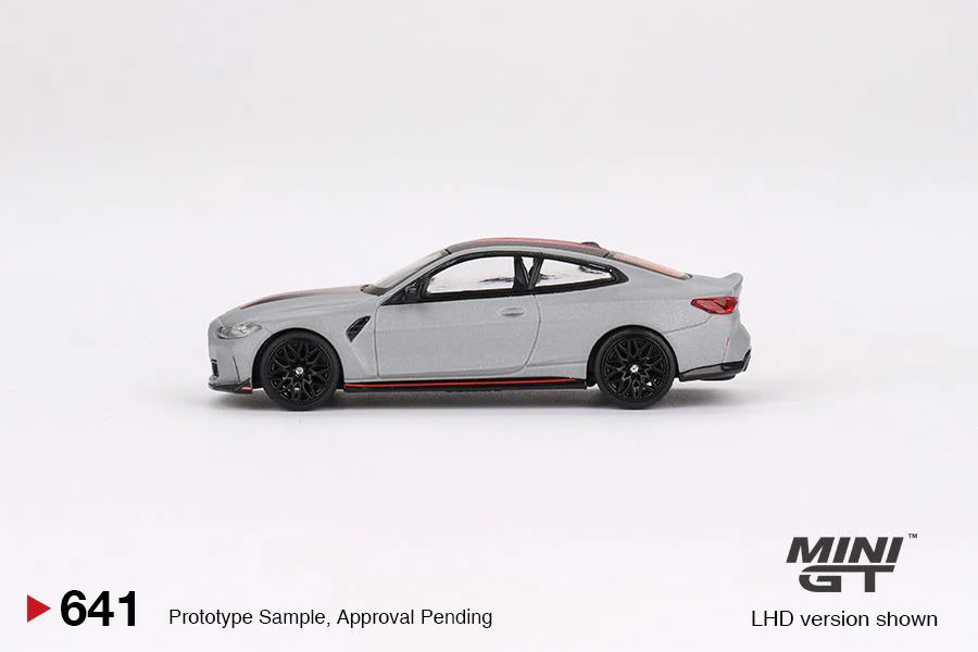 MINI GT 1/64 BMW M4 CSL (G82) Frozen Brooklyn Grey Mtallic LHD MGT00641-L - Image 2