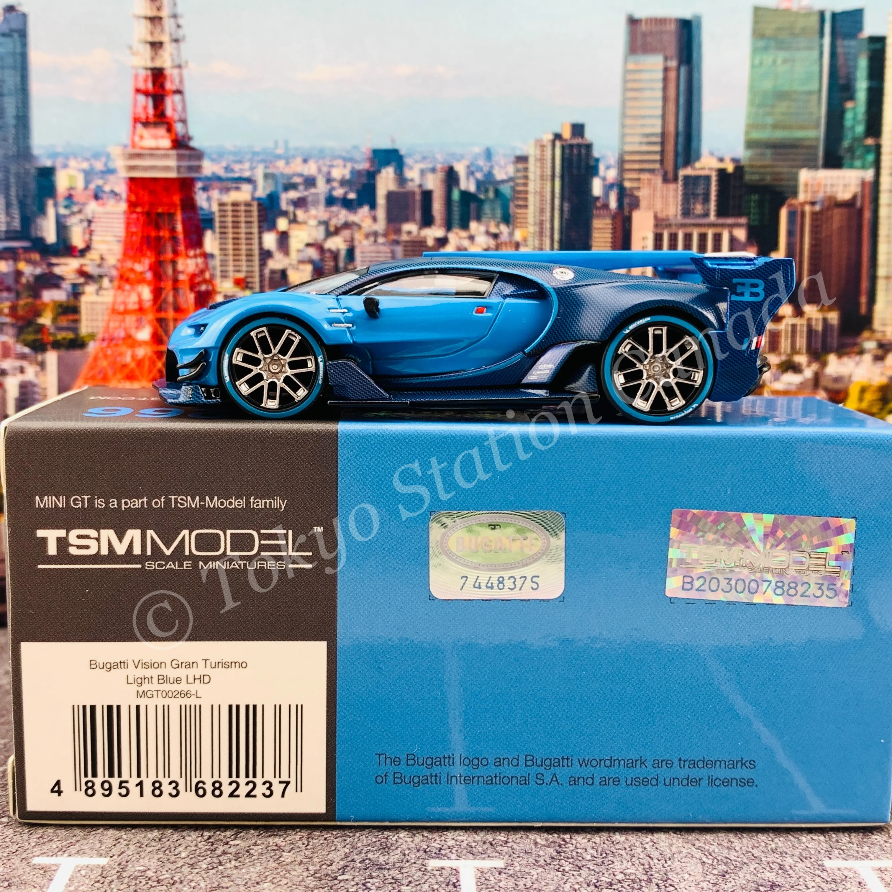 MINI GT 1/64 Bugatti Vision Gran Turismo Blue LHD MGT00266-L - Image 3