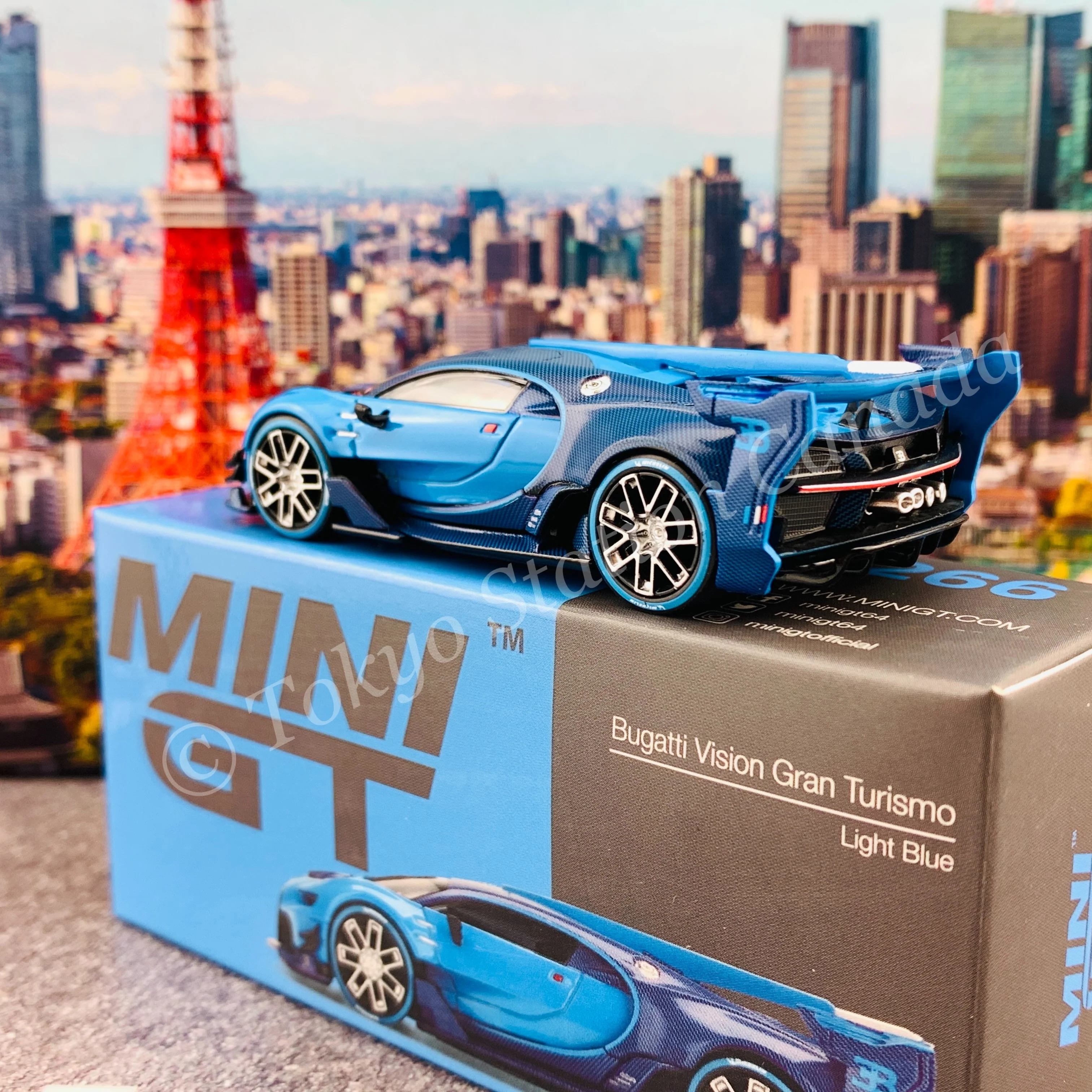 MINI GT 1/64 Bugatti Vision Gran Turismo Blue LHD MGT00266-L - Image 4