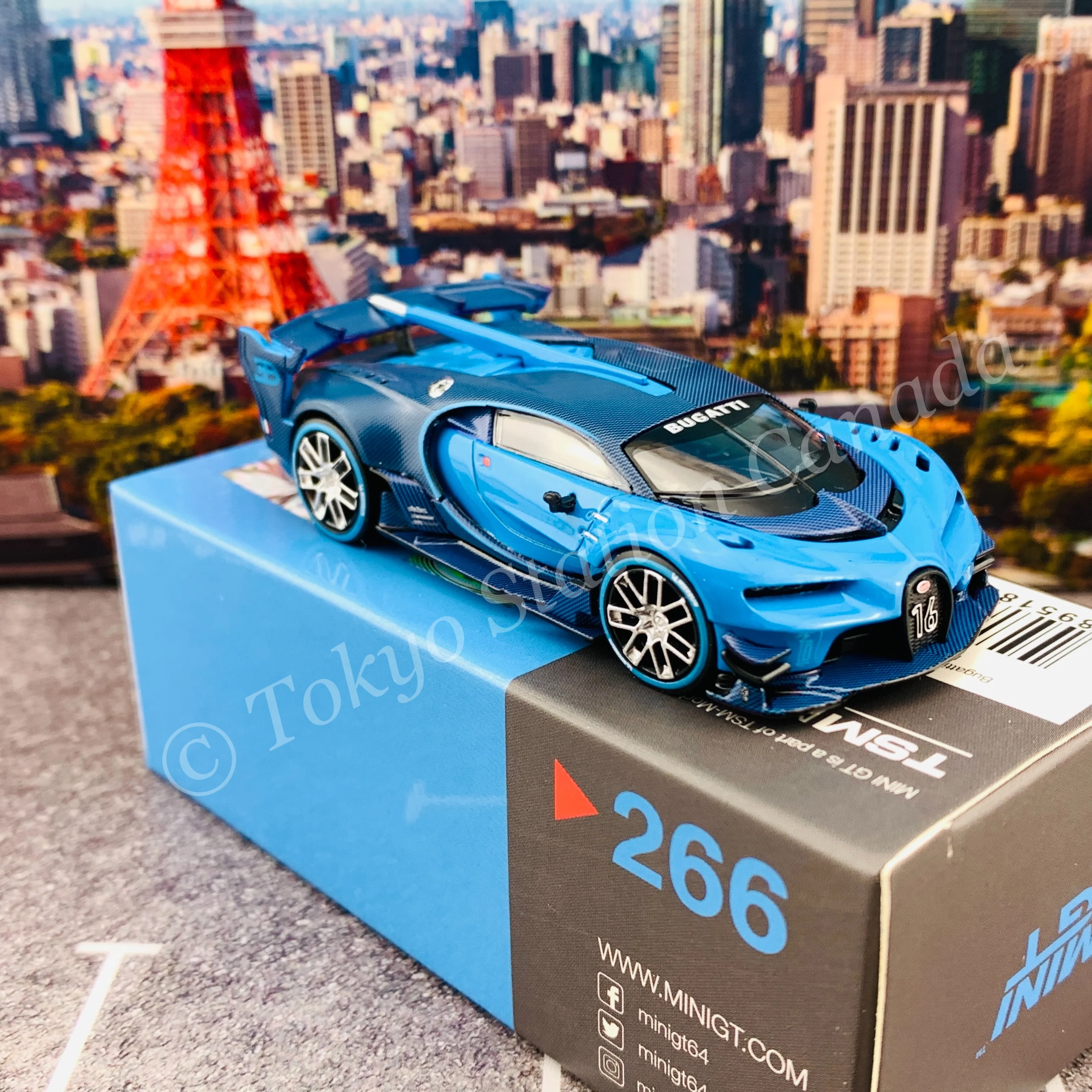 MINI GT 1/64 Bugatti Vision Gran Turismo Blue LHD MGT00266-L - Image 5