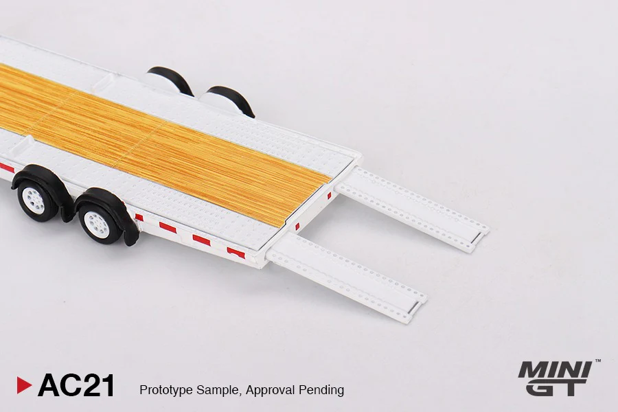 MINI GT 1/64 Car Hauler Trailer White MGTAC21 - Image 2