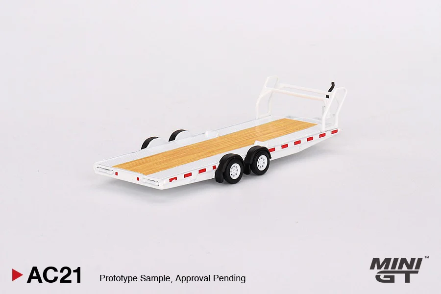 MINI GT 1/64 Car Hauler Trailer White MGTAC21 - Image 4