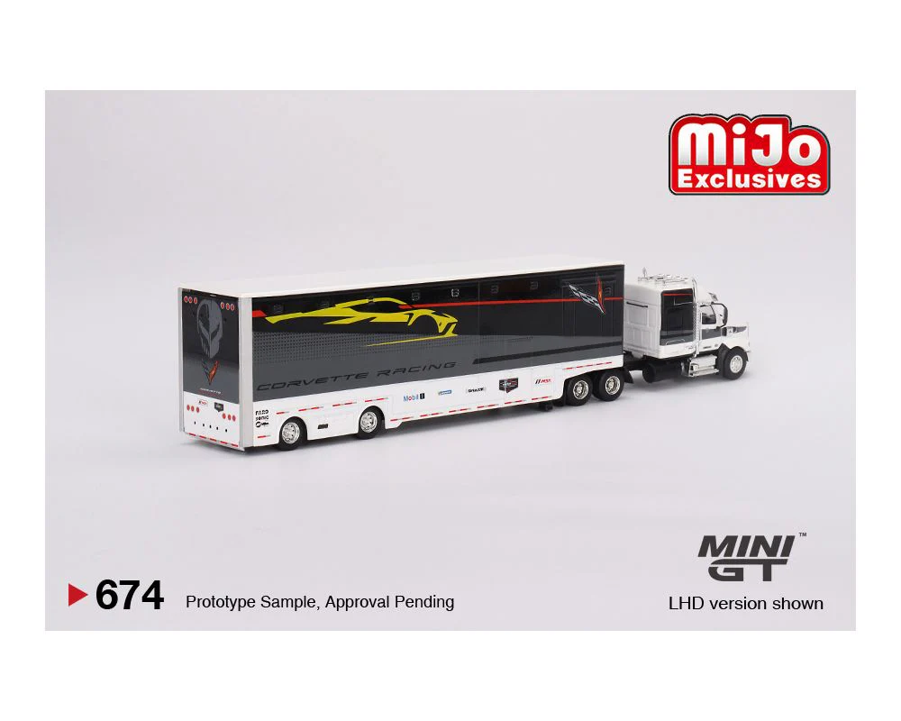 MINI GT 1/64 Corvette Racing C8.R Racing Transporter Set MGTS0009 - Image 5