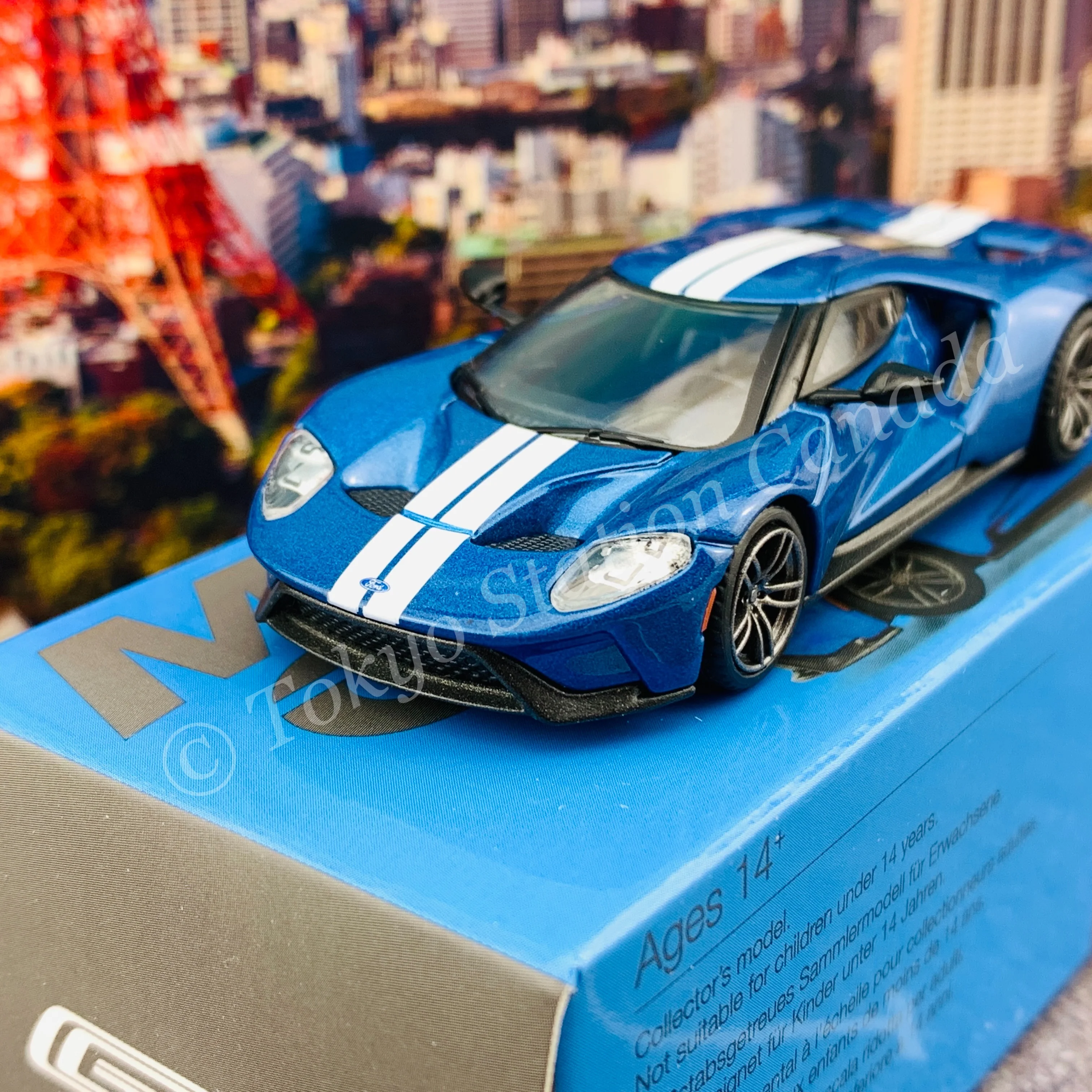 MINI GT 1/64 Ford GT  Liquid Blue LHD MGT00249-L - Image 2