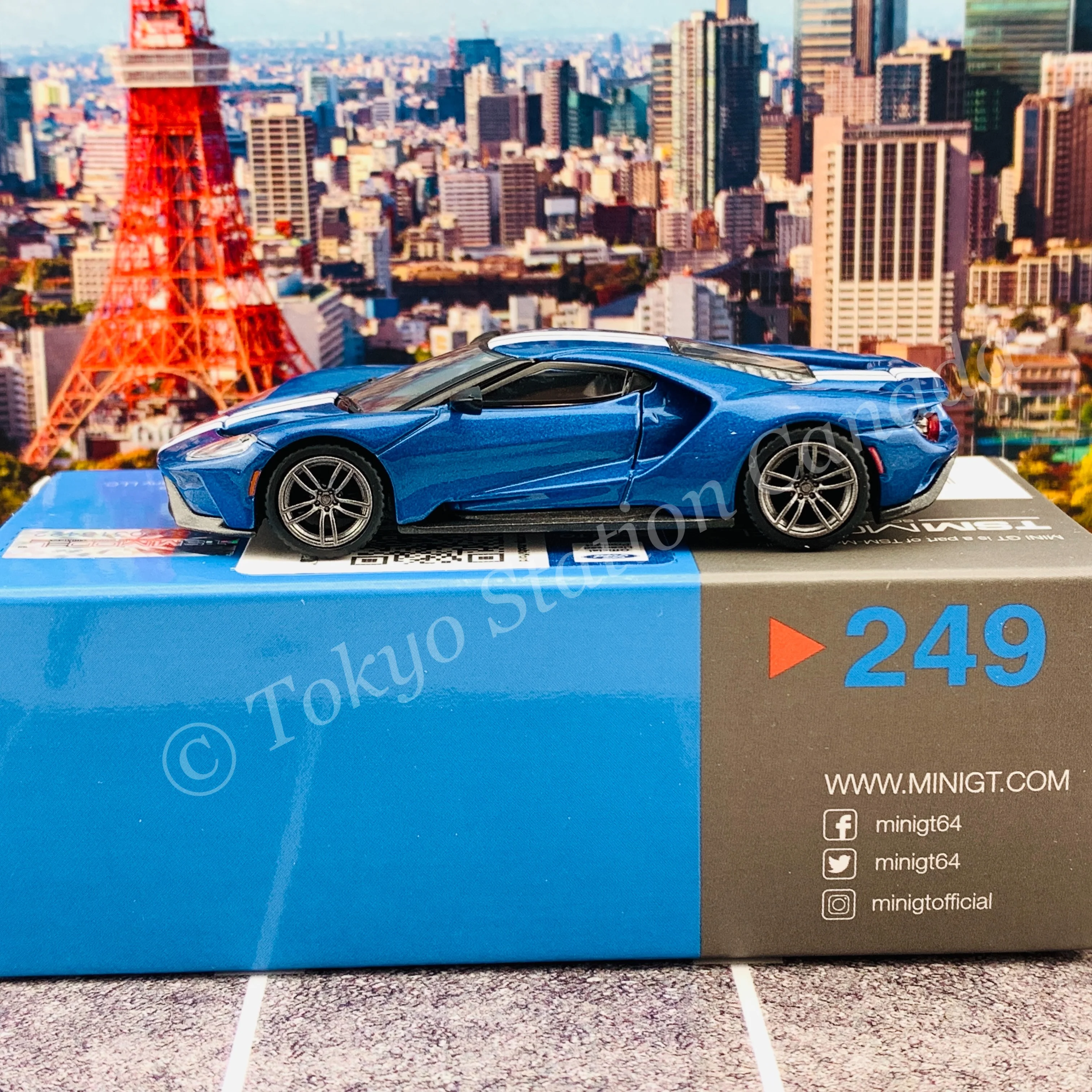 MINI GT 1/64 Ford GT  Liquid Blue LHD MGT00249-L - Image 3