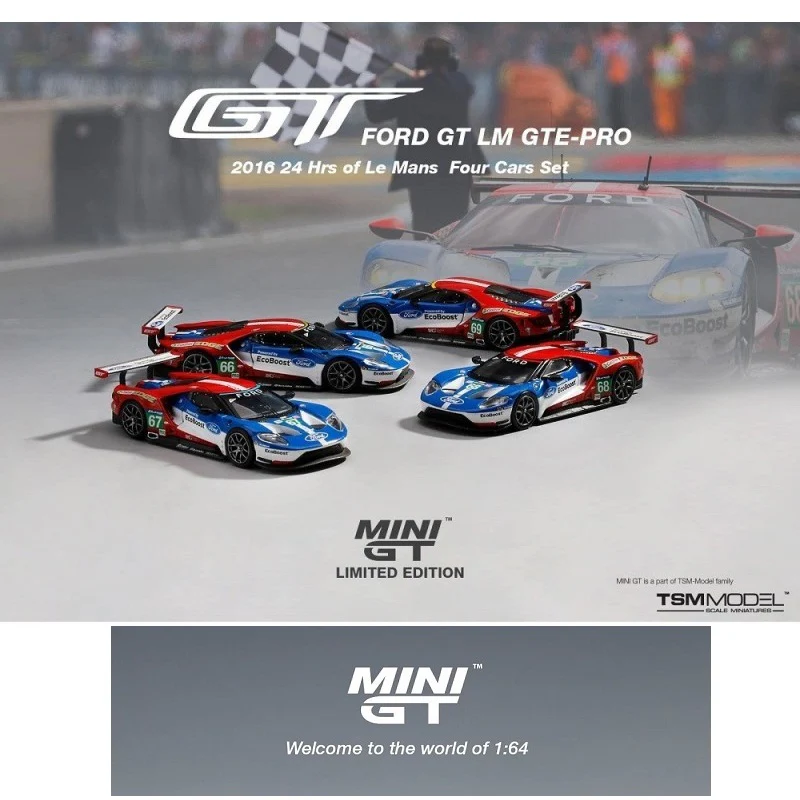 MINI GT 1/64 FORD GT LMGTE PRO 2016 LEMANS GANASSI 4 CAR SET / LIMITED EDITION OF 5000 MGT-S001 - Image 2