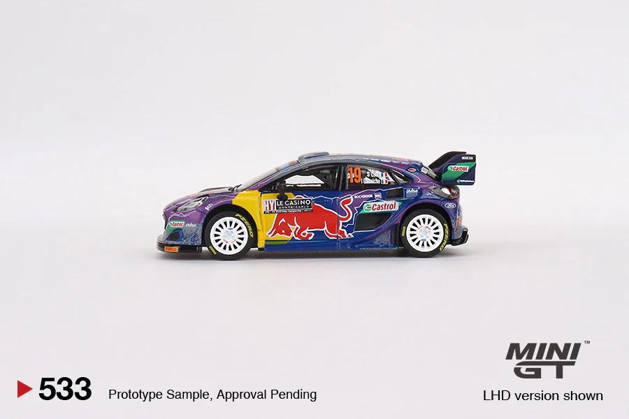 MINI GT 1/64 Ford Puma Rally1 #19 M-Sport Ford WRT 2002 Rally MonteCarlo Winner LHD MGT00533-L - Image 2