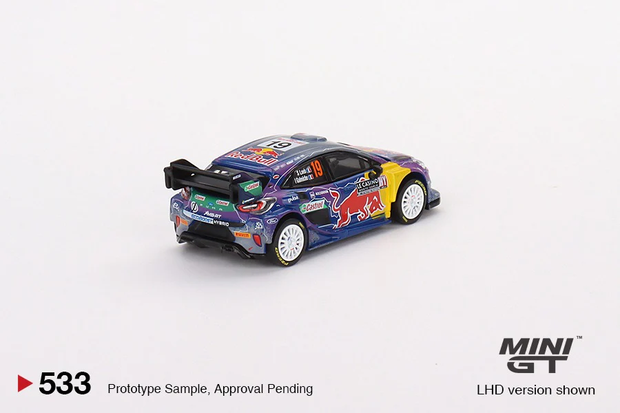 MINI GT 1/64 Ford Puma Rally1 #19 M-Sport Ford WRT 2002 Rally MonteCarlo Winner LHD MGT00533-L - Image 3
