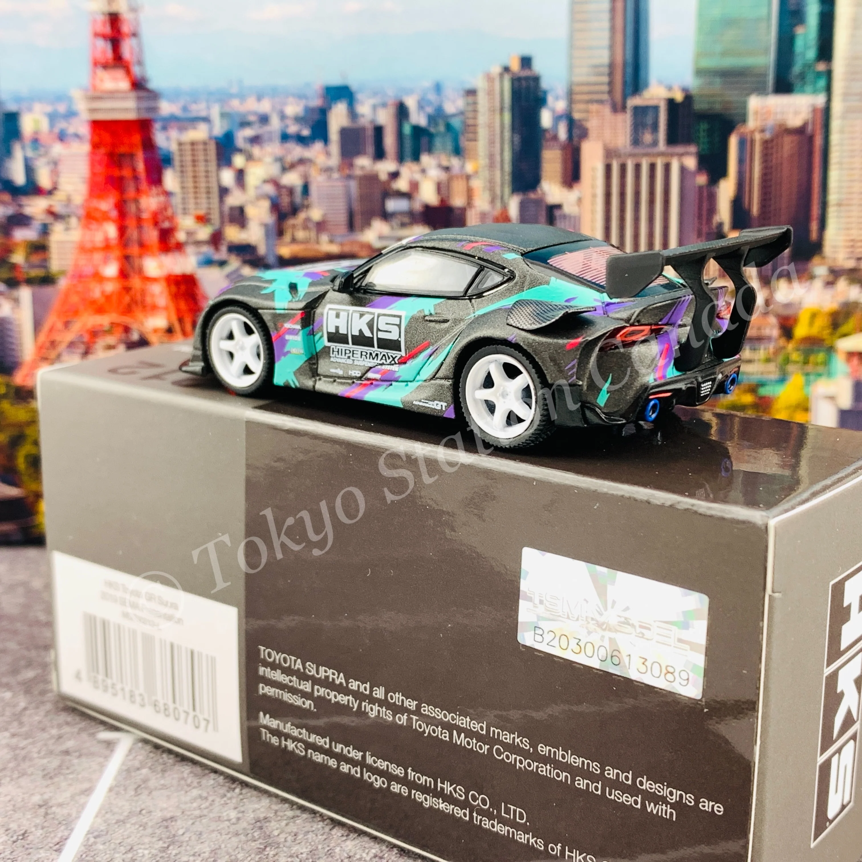 MINI GT 1/64 HKS Toyota GR Supra 2019 SEMA Presentation LHD MGT00212-L - Image 5