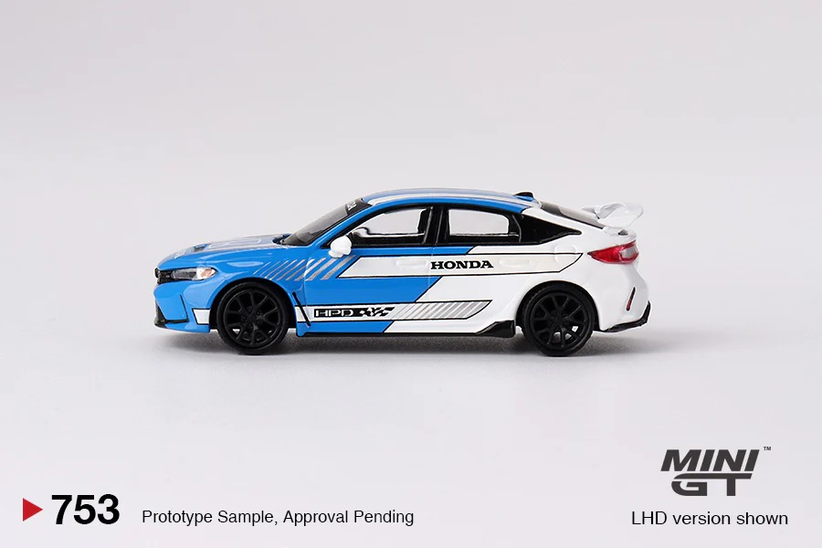 MINI GT 1/64 Honda Civic Type R #3 2023 Pace Car Blue MGT00753-L - Image 2