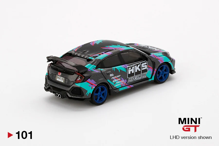 MINI GT 1/64 Honda Civic Type R HKS 2018 Time Attack LHD MGT000101-L - Image 2