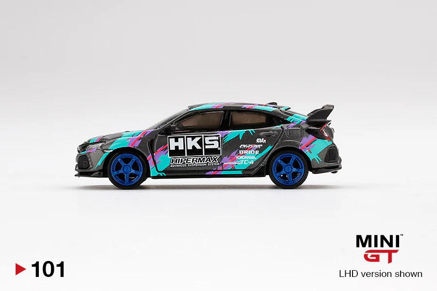 MINI GT 1/64 Honda Civic Type R HKS 2018 Time Attack LHD MGT000101-L - Image 3