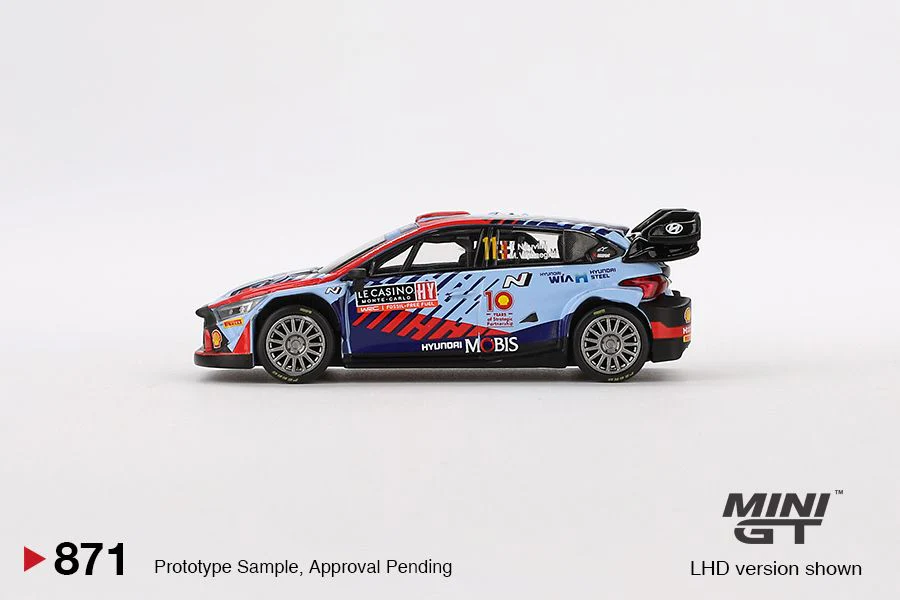 MINI GT 1/64 Hyundai i20 N Rally1 Hybrid #11  2024 Rallye Monte-Carlo Winner  MGT00871-BL - Image 2