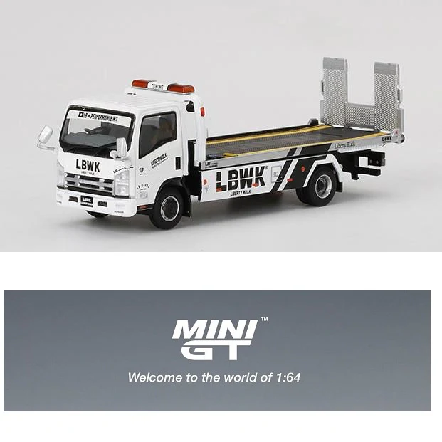 MINI GT 1/64 Isuzu N Series (ELF) Vehicle Transporter LBWK White RHD MGT00356-R - Image 6