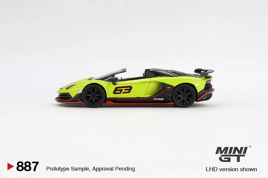 MINI GT 1/64 Lamborghini Aventador SVJ 63 Roadster Verde Shock MGT00887-BL - Image 2