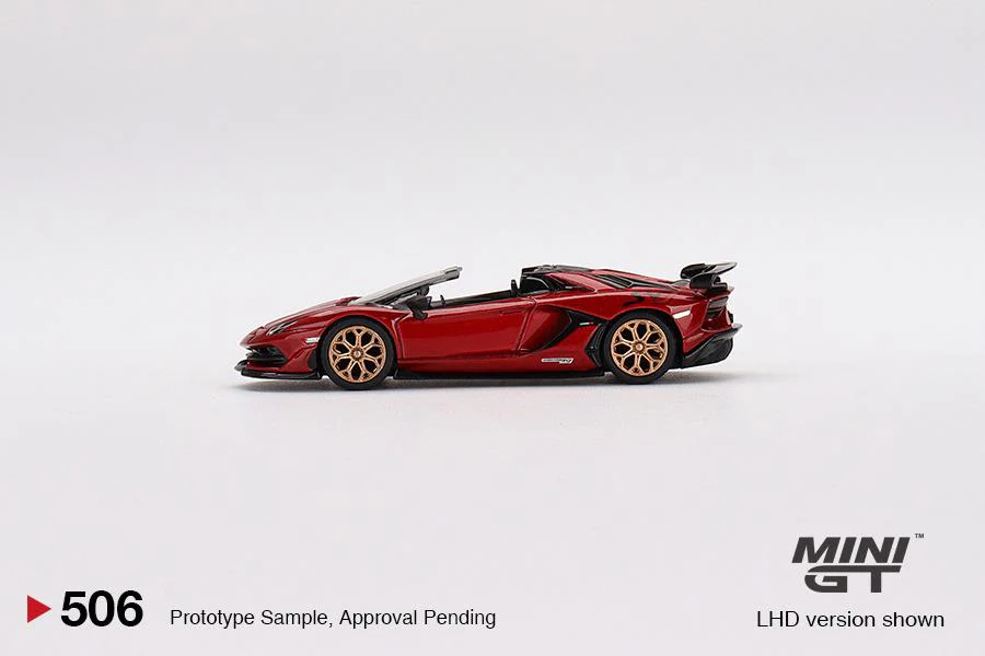 MINI GT 1/64 Lamborghini Aventador SVJ Roadster Rosso Efestos LHD MGT00506-L - Image 2
