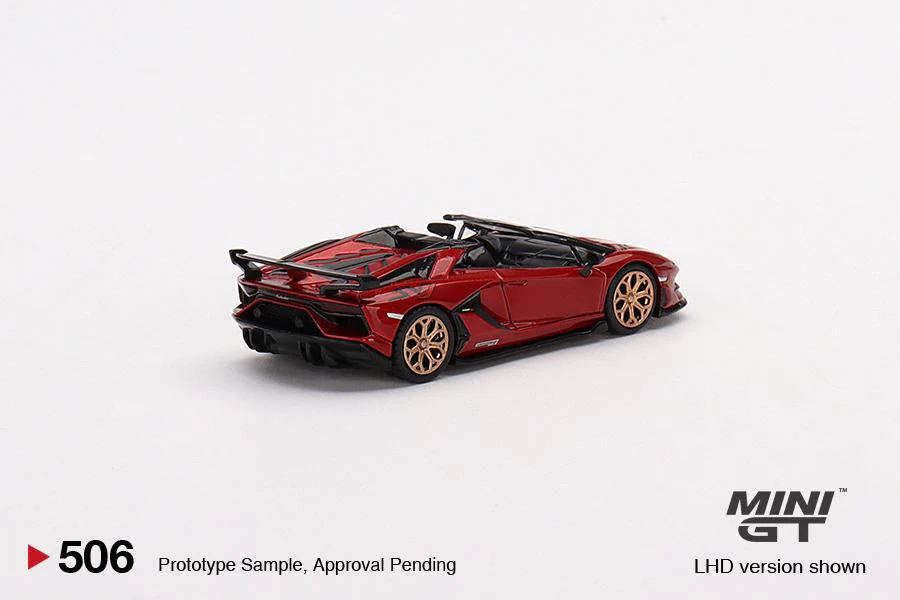 MINI GT 1/64 Lamborghini Aventador SVJ Roadster Rosso Efestos LHD MGT00506-L - Image 3