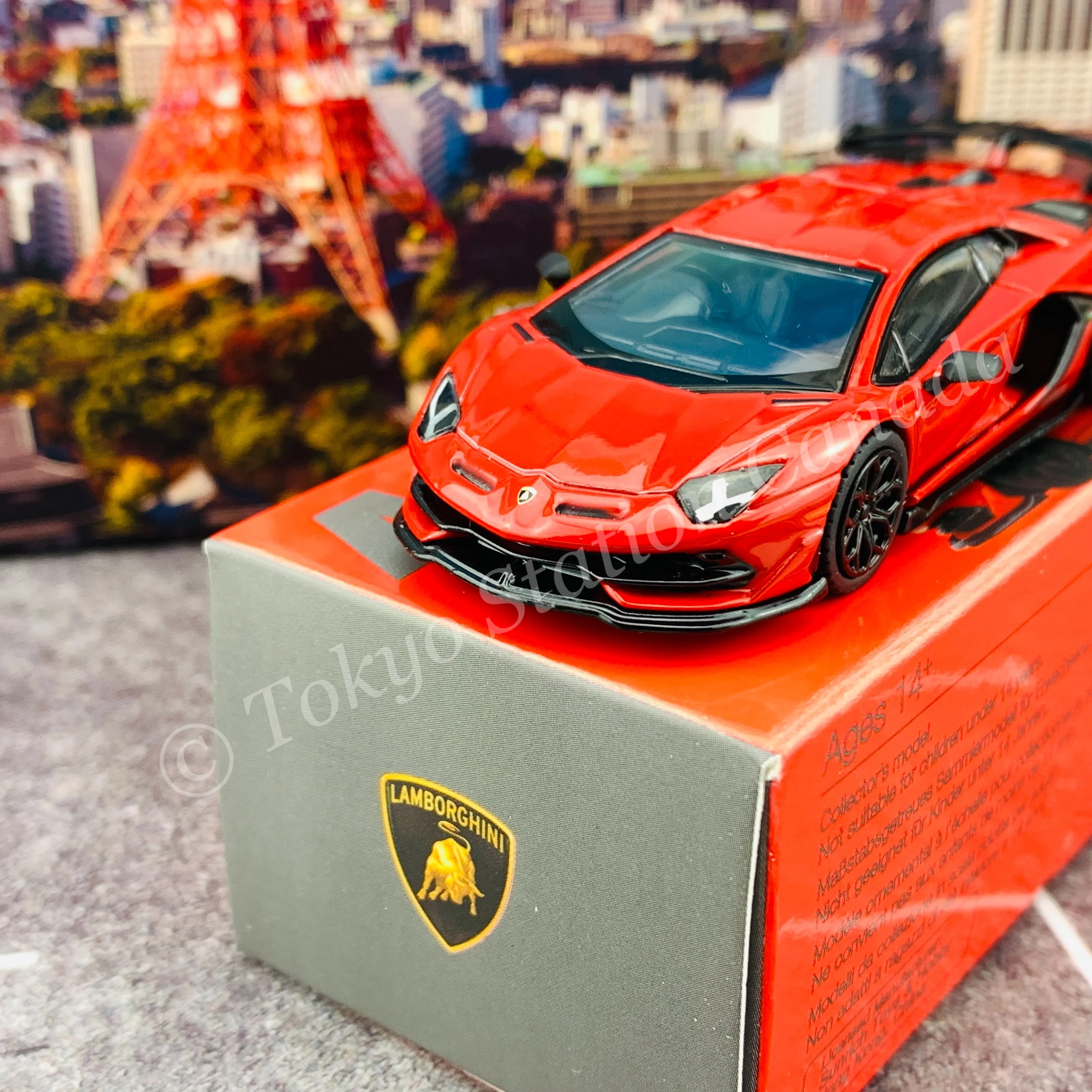 MINI GT 1/64 Lamborghini Aventador SVJ  Rosso Mars LHD MGT00198-L - Image 2
