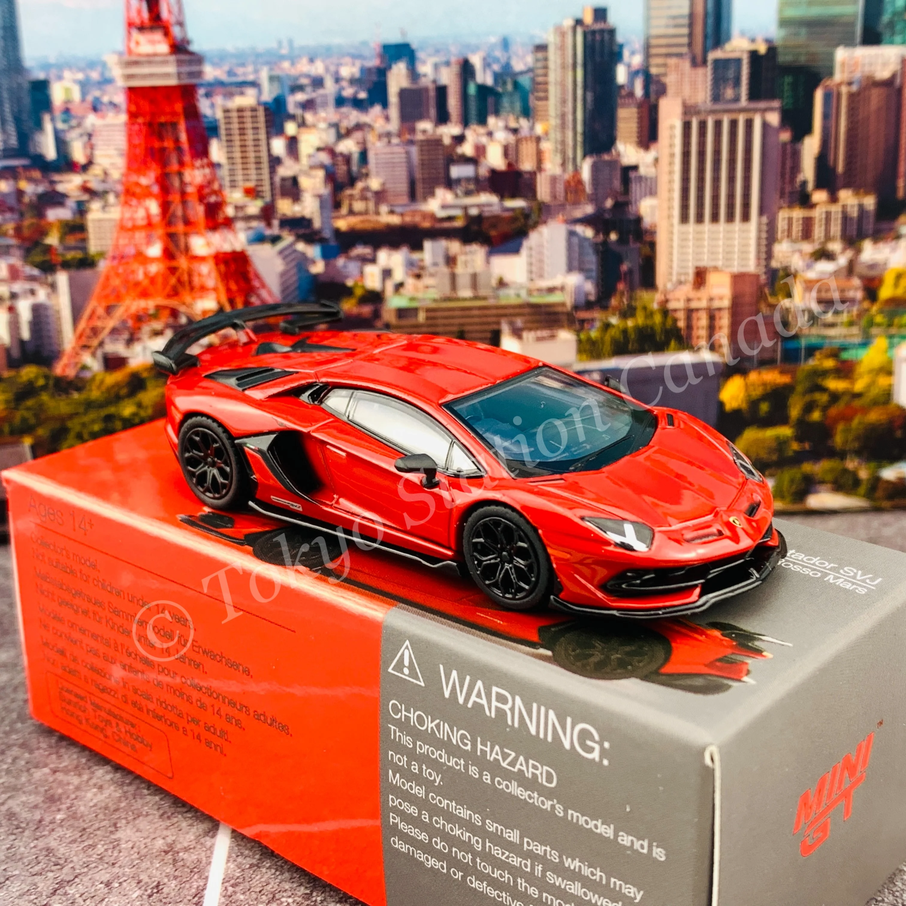 MINI GT 1/64 Lamborghini Aventador SVJ  Rosso Mars LHD MGT00198-L - Image 4